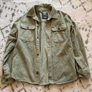 Buffalo David Bitton Olive Corduroy Shirt